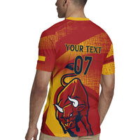 La Furia Roja Custom Campeones del Mundo Rugby Jersey Espana El Toro