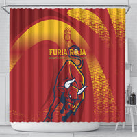 La Furia Roja Campeones del Mundo Shower Curtain Espana El Toro