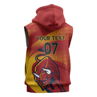 La Furia Roja Custom Campeones del Mundo Sleeveless Hoodie Espana El Toro