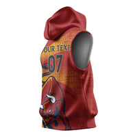 La Furia Roja Custom Campeones del Mundo Sleeveless Hoodie Espana El Toro