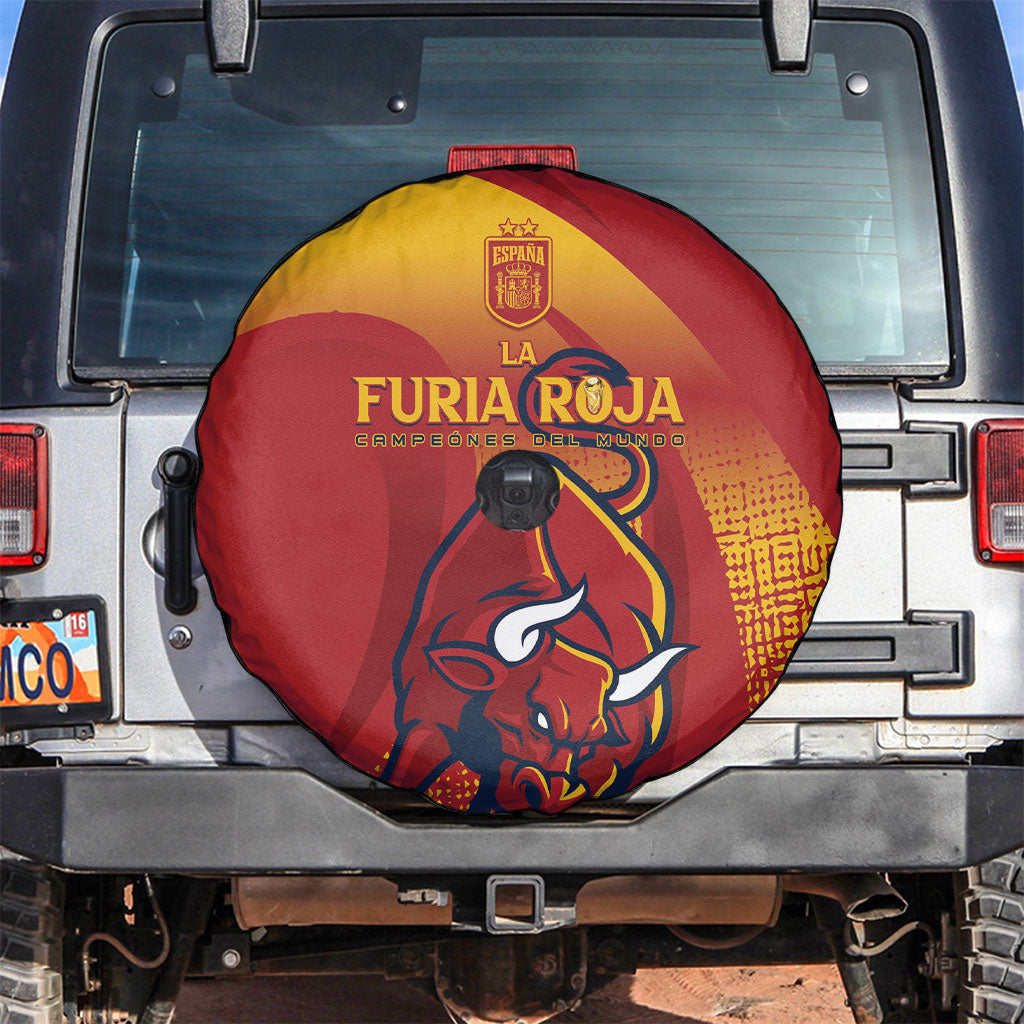 La Furia Roja Campeones del Mundo Spare Tire Cover Espana El Toro