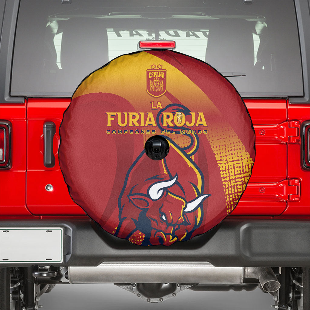 La Furia Roja Campeones del Mundo Spare Tire Cover Espana El Toro