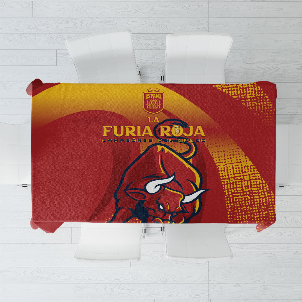 La Furia Roja Campeones del Mundo Tablecloth Espana El Toro