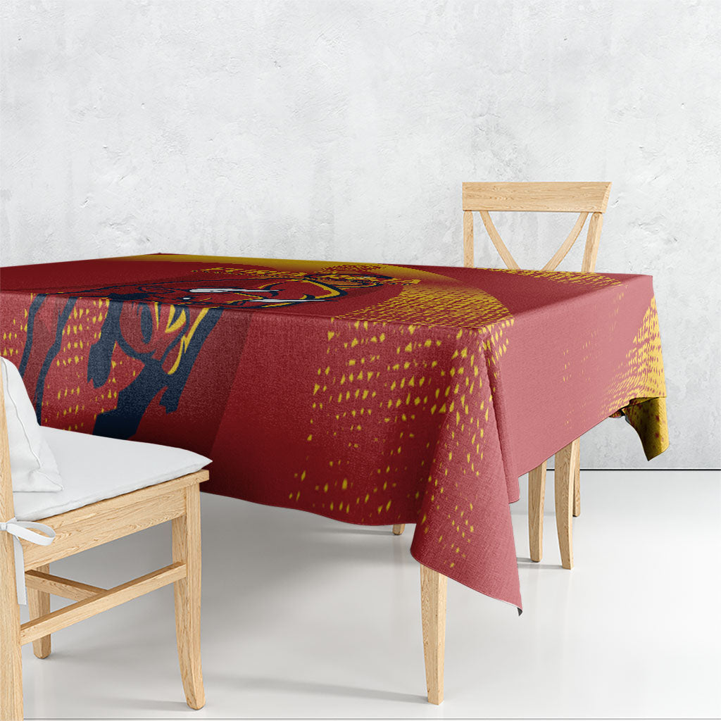 La Furia Roja Campeones del Mundo Tablecloth Espana El Toro
