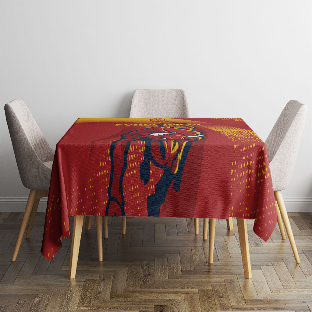 La Furia Roja Campeones del Mundo Tablecloth Espana El Toro
