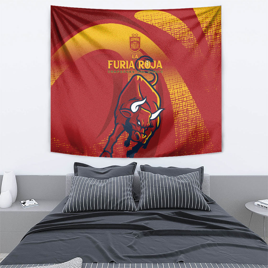 La Furia Roja Campeones del Mundo Tapestry Espana El Toro