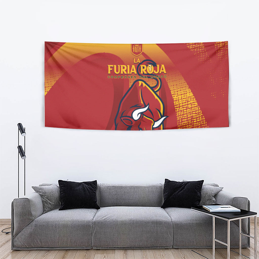 La Furia Roja Campeones del Mundo Tapestry Espana El Toro