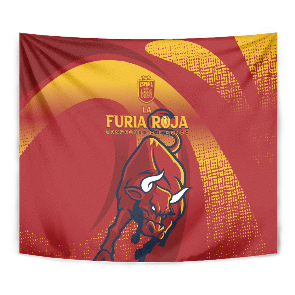 La Furia Roja Campeones del Mundo Tapestry Espana El Toro