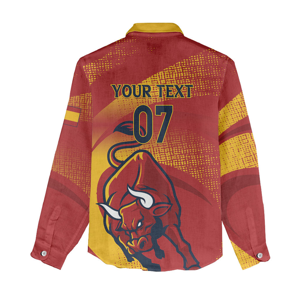 La Furia Roja Custom Campeones del Mundo Women Casual Shirt Espana El Toro