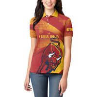 La Furia Roja Custom Campeones del Mundo Women Polo Shirt Espana El Toro