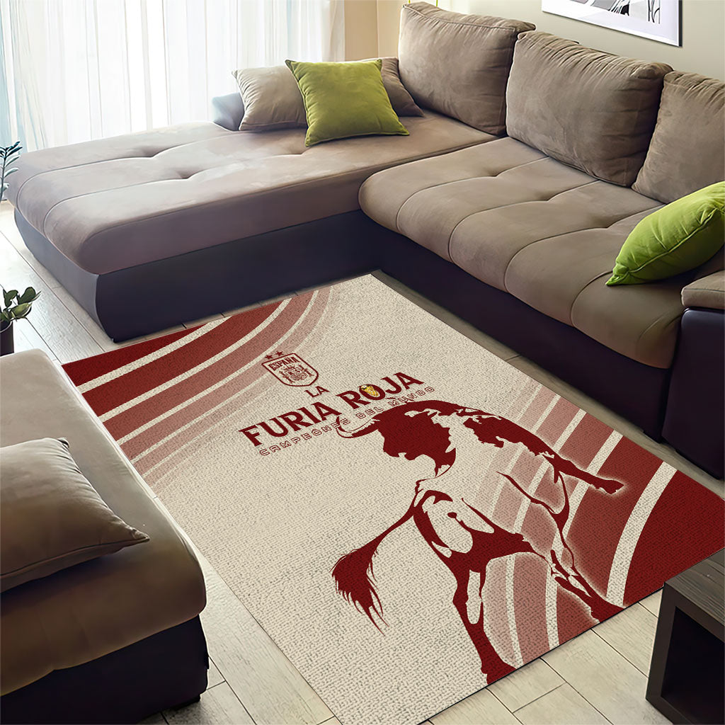 Spain La Roja Area Rug Campeones del Mundo - Away Color