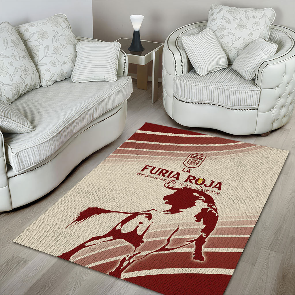 Spain La Roja Area Rug Campeones del Mundo - Away Color
