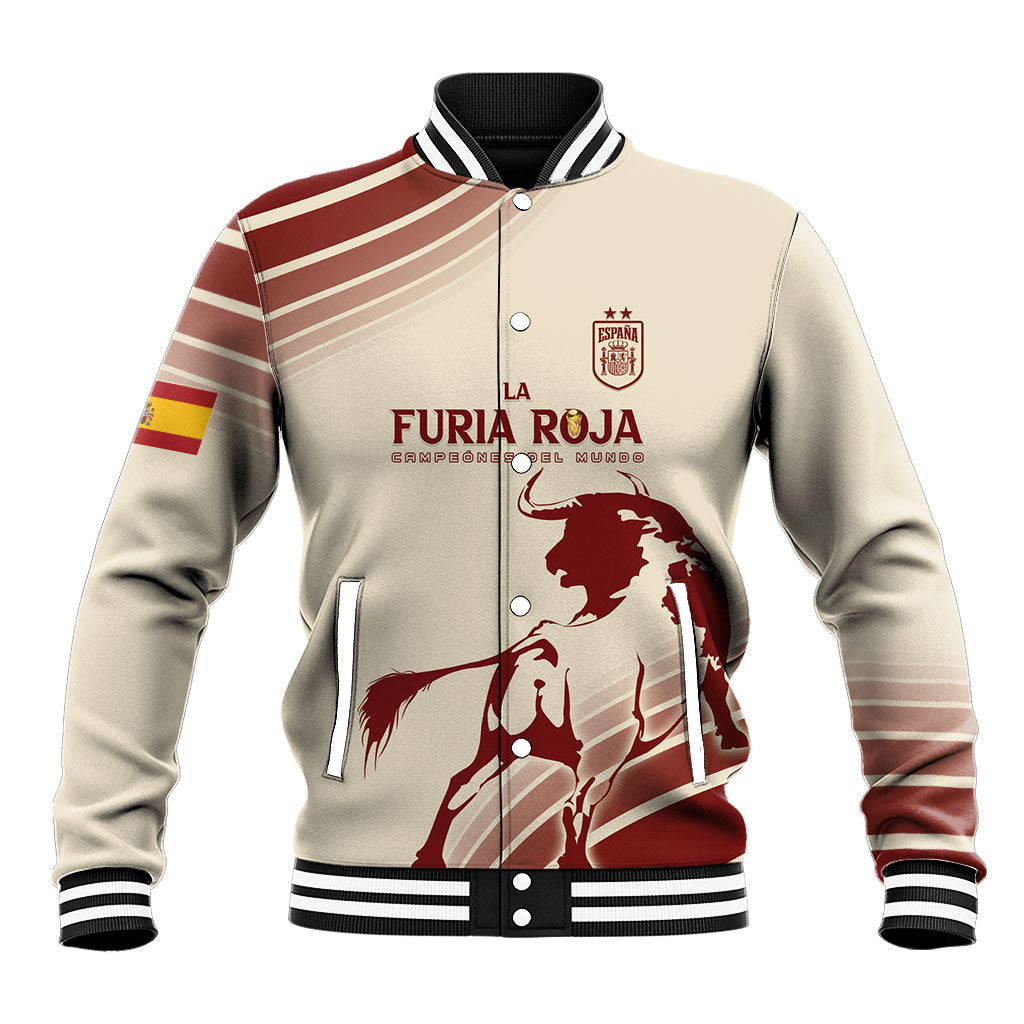 Spain La Roja Custom Baseball Jacket Campeones del Mundo - Away Color