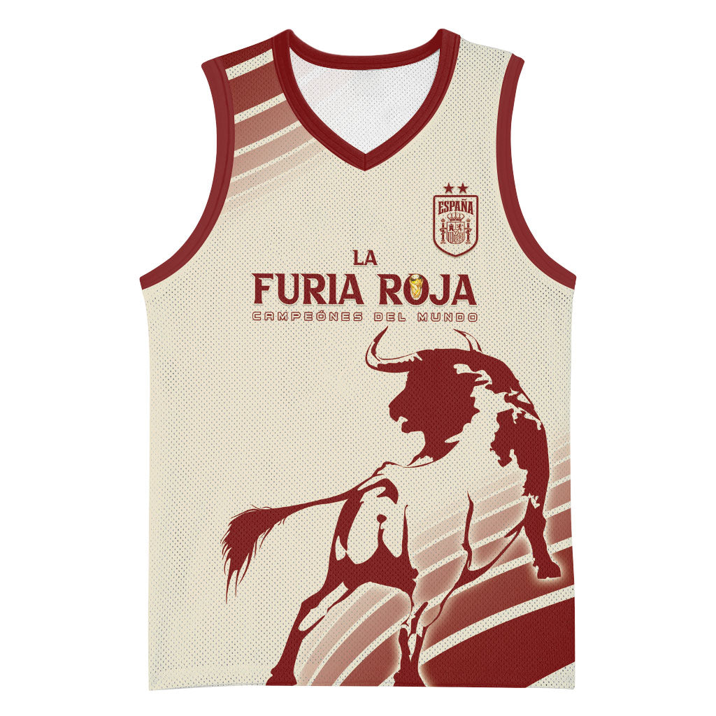 Spain La Roja Custom Basketball Jersey Campeones del Mundo - Away Color