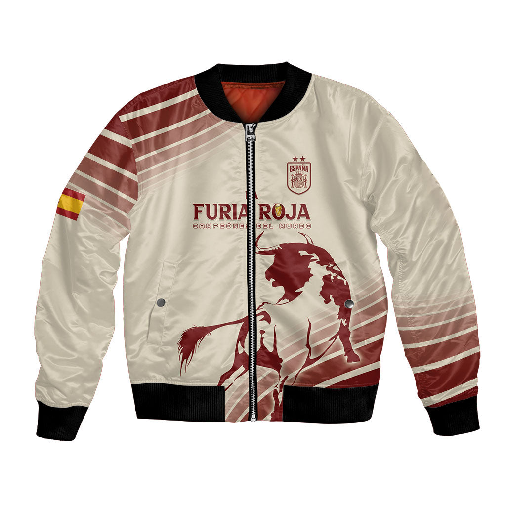 Spain La Roja Custom Bomber Jacket Campeones del Mundo - Away Color