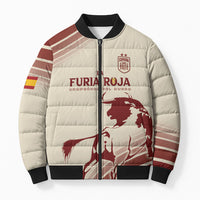 Spain La Roja Custom Bomber Puffer Jacket Campeones del Mundo - Away Color