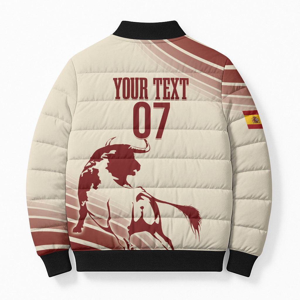 Spain La Roja Custom Bomber Puffer Jacket Campeones del Mundo - Away Color