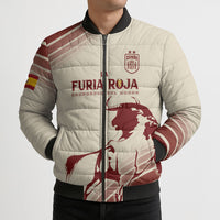 Spain La Roja Custom Bomber Puffer Jacket Campeones del Mundo - Away Color