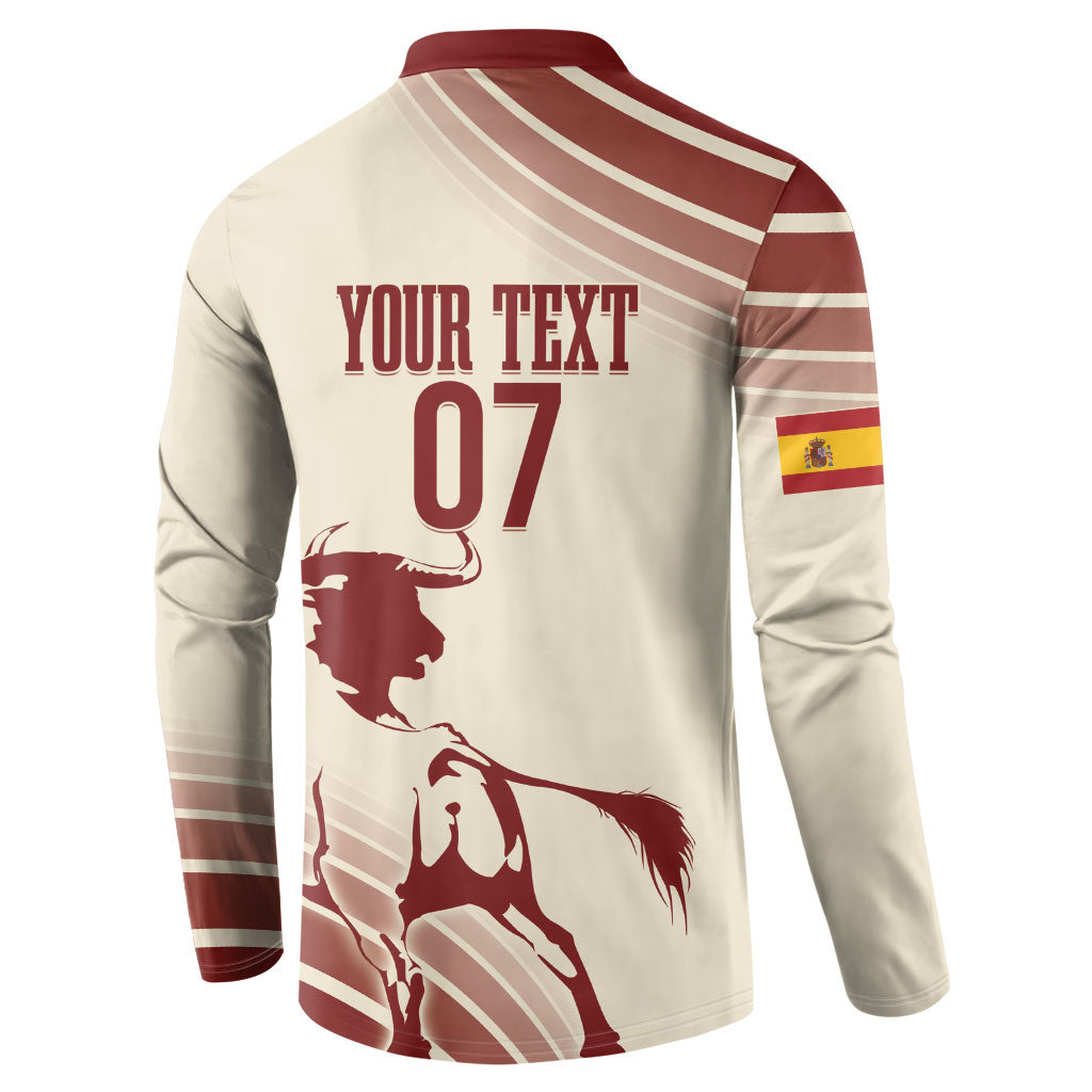 Spain La Roja Custom Button Sweatshirt Campeones del Mundo - Away Color