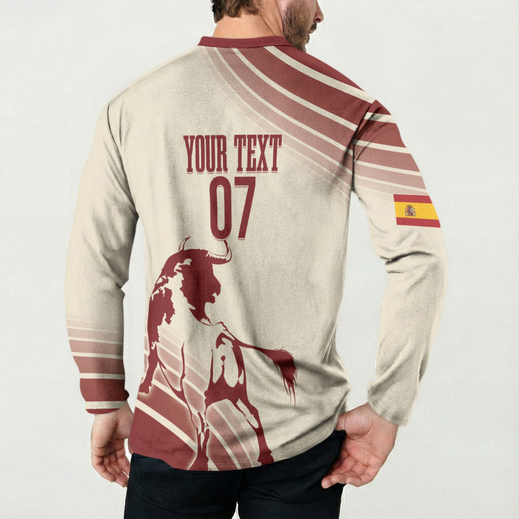 Spain La Roja Custom Button Sweatshirt Campeones del Mundo - Away Color