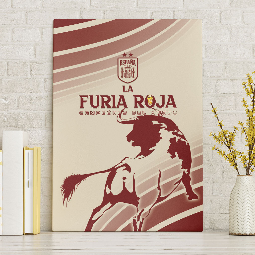 Spain La Roja Canvas Wall Art Campeones del Mundo - Away Color