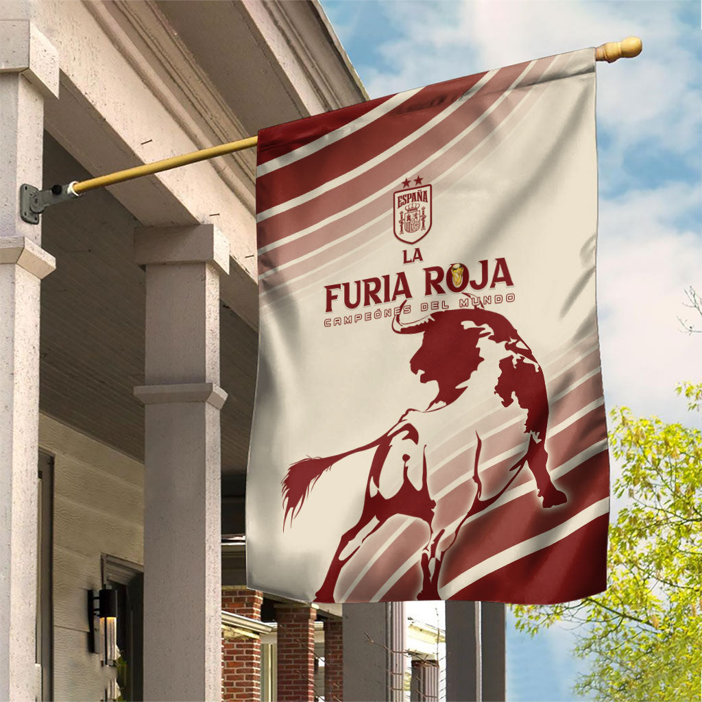 Spain La Roja Garden Flag Campeones del Mundo - Away Color