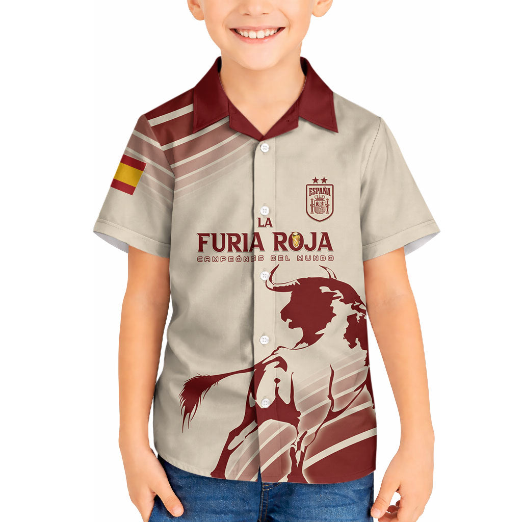 Spain La Roja Custom Hawaiian Shirt Campeones del Mundo - Away Color