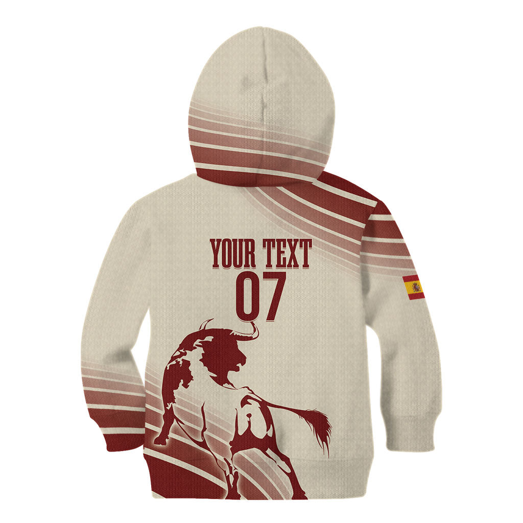 Spain La Roja Custom Kid Hoodie Campeones del Mundo - Away Color