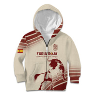 Spain La Roja Custom Kid Hoodie Campeones del Mundo - Away Color