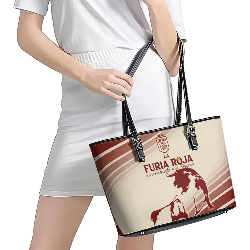 Spain La Roja Leather Tote Bag Campeones del Mundo - Away Color