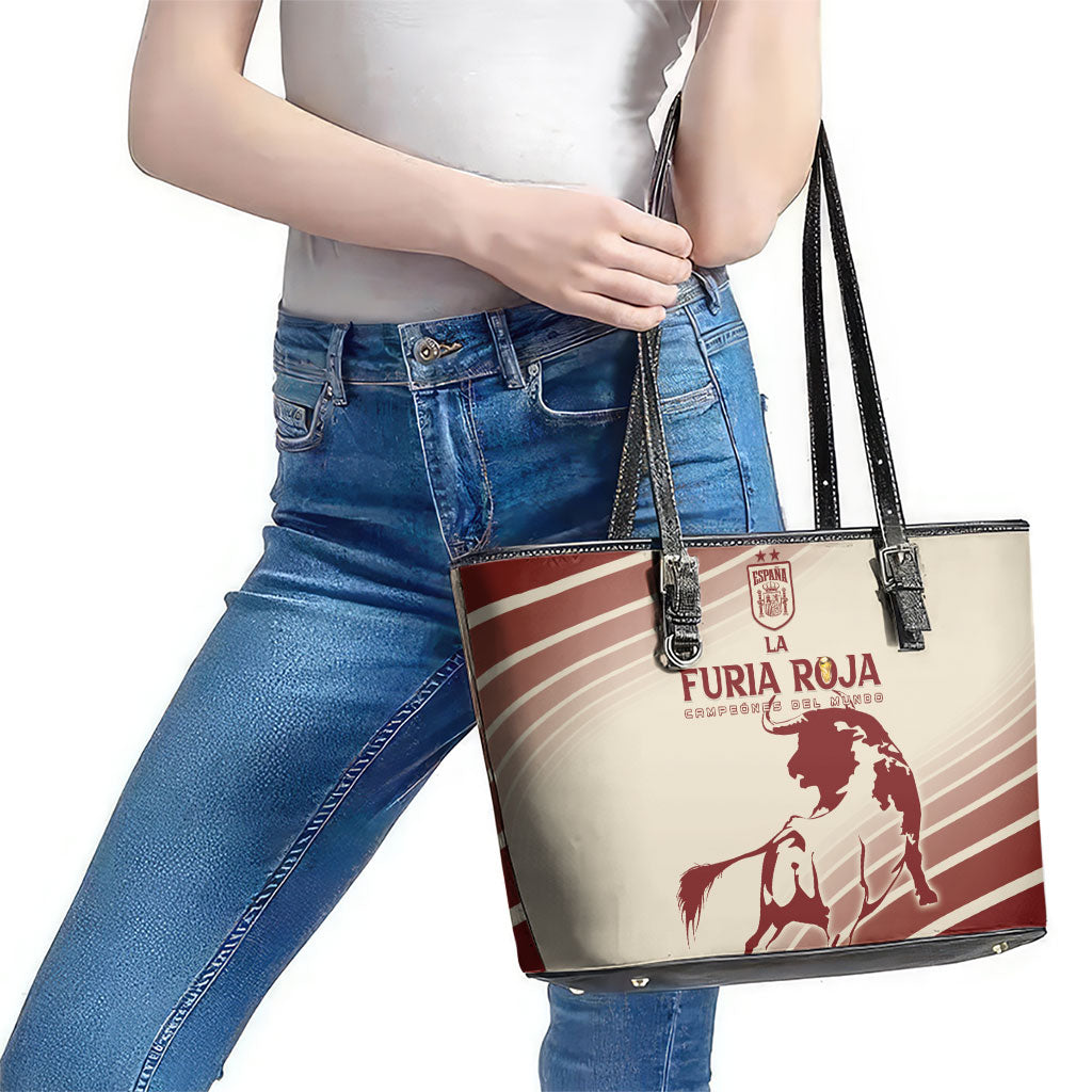 Spain La Roja Leather Tote Bag Campeones del Mundo - Away Color