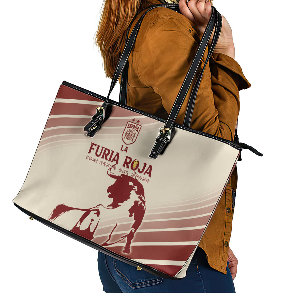 Spain La Roja Leather Tote Bag Campeones del Mundo - Away Color