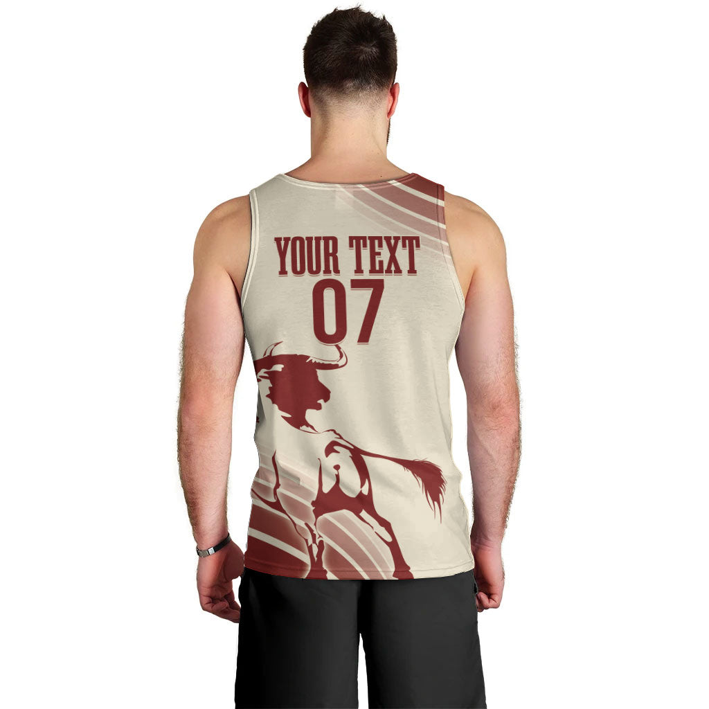 Spain La Roja Custom Men Tank Top Campeones del Mundo - Away Color