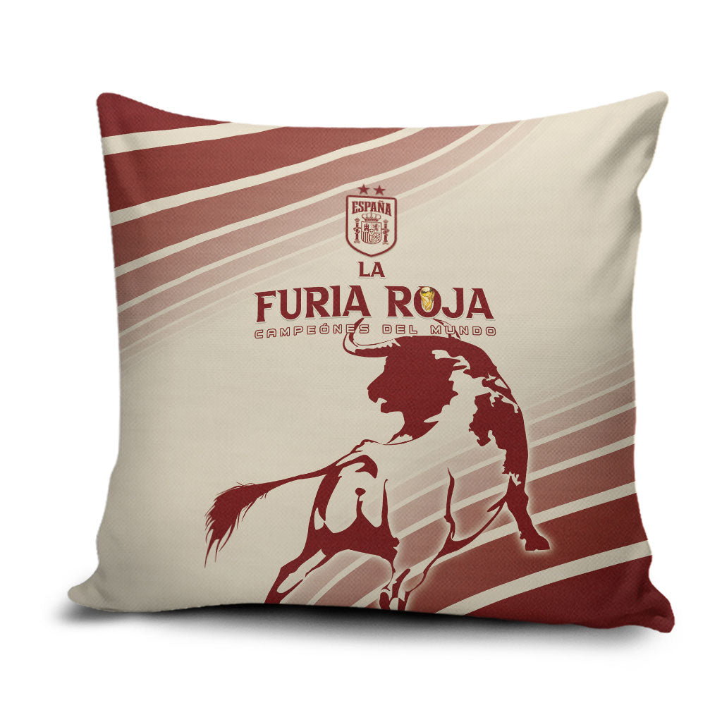 Spain La Roja Pillow Cover Campeones del Mundo - Away Color