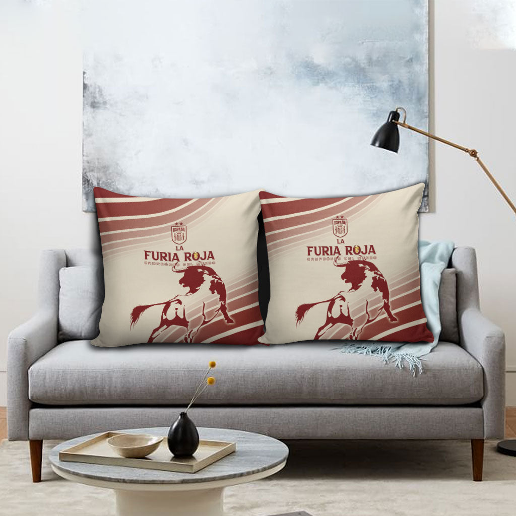 Spain La Roja Pillow Cover Campeones del Mundo - Away Color