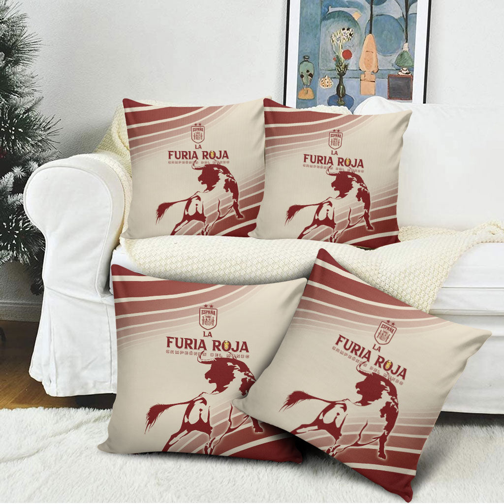 Spain La Roja Pillow Cover Campeones del Mundo - Away Color