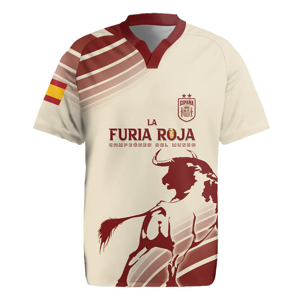 Spain La Roja Custom Rugby Jersey Campeones del Mundo - Away Color
