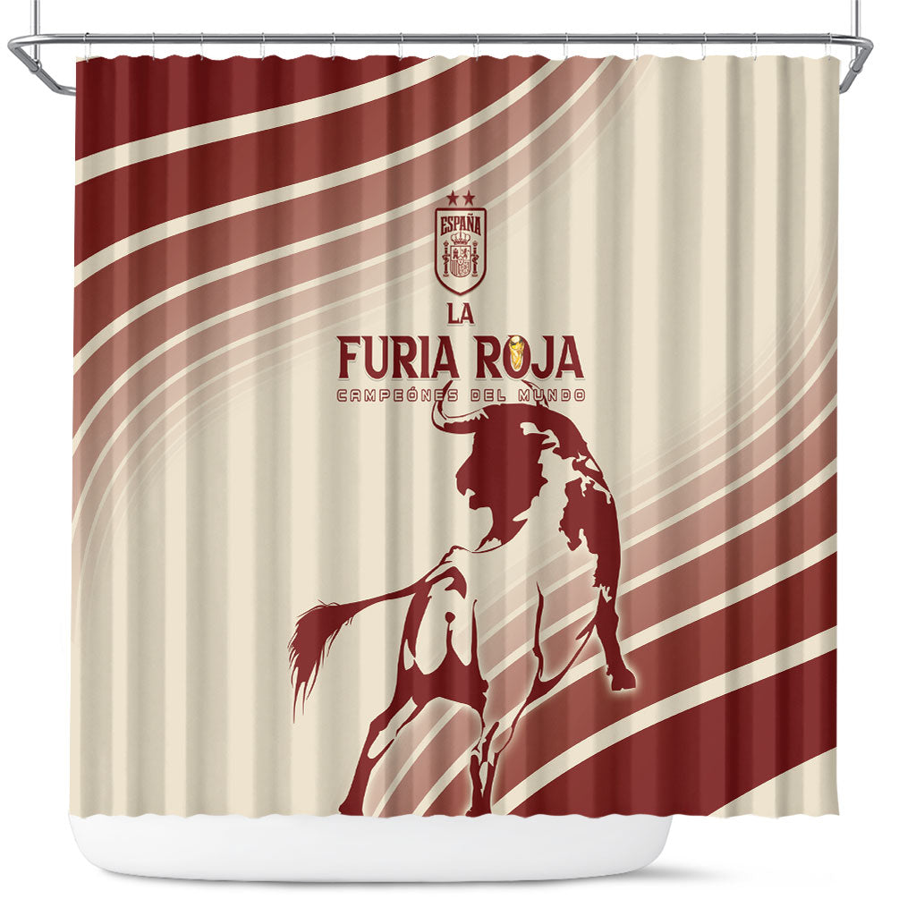Spain La Roja Shower Curtain Campeones del Mundo - Away Color
