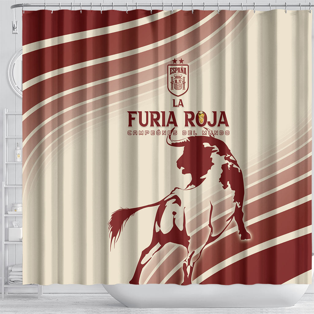 Spain La Roja Shower Curtain Campeones del Mundo - Away Color