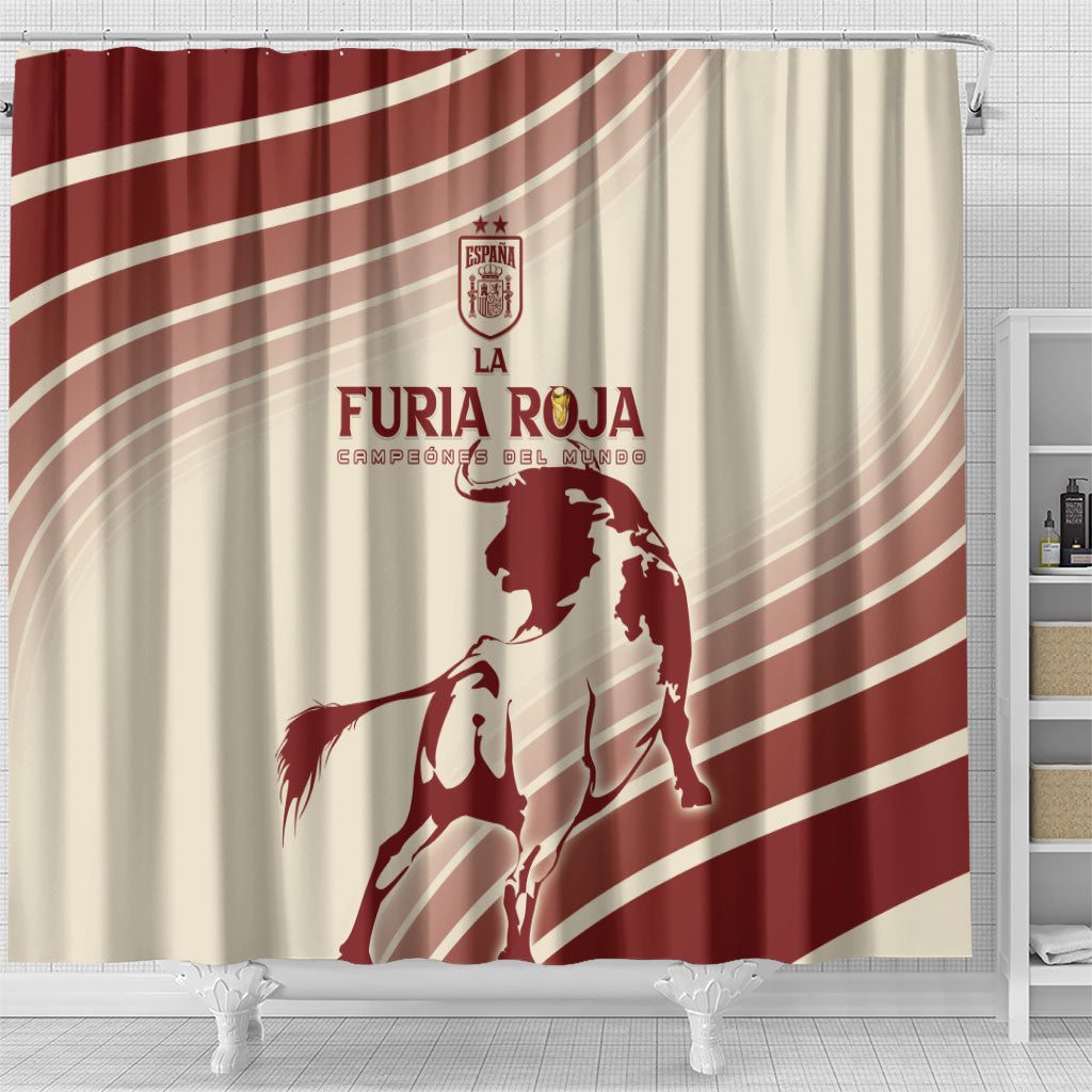 Spain La Roja Shower Curtain Campeones del Mundo - Away Color