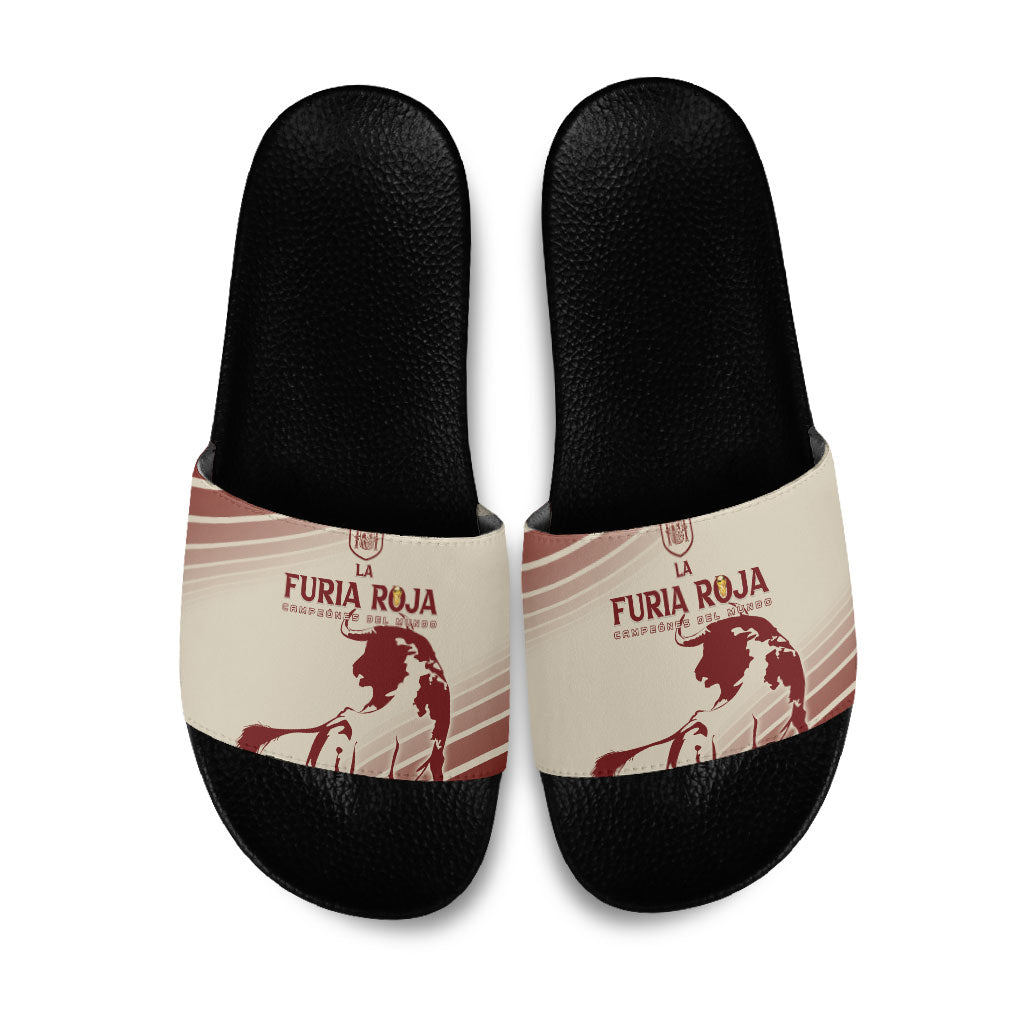 Spain La Roja Slide Sandals Campeones del Mundo - Away Color