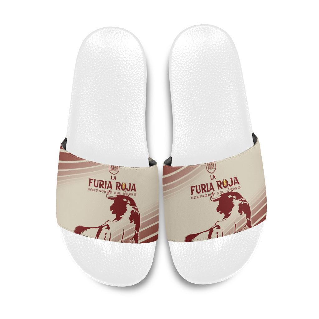 Spain La Roja Slide Sandals Campeones del Mundo - Away Color