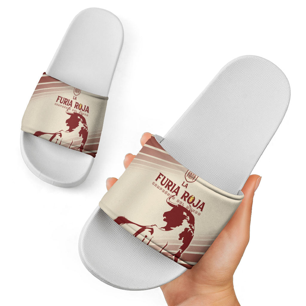 Spain La Roja Slide Sandals Campeones del Mundo - Away Color