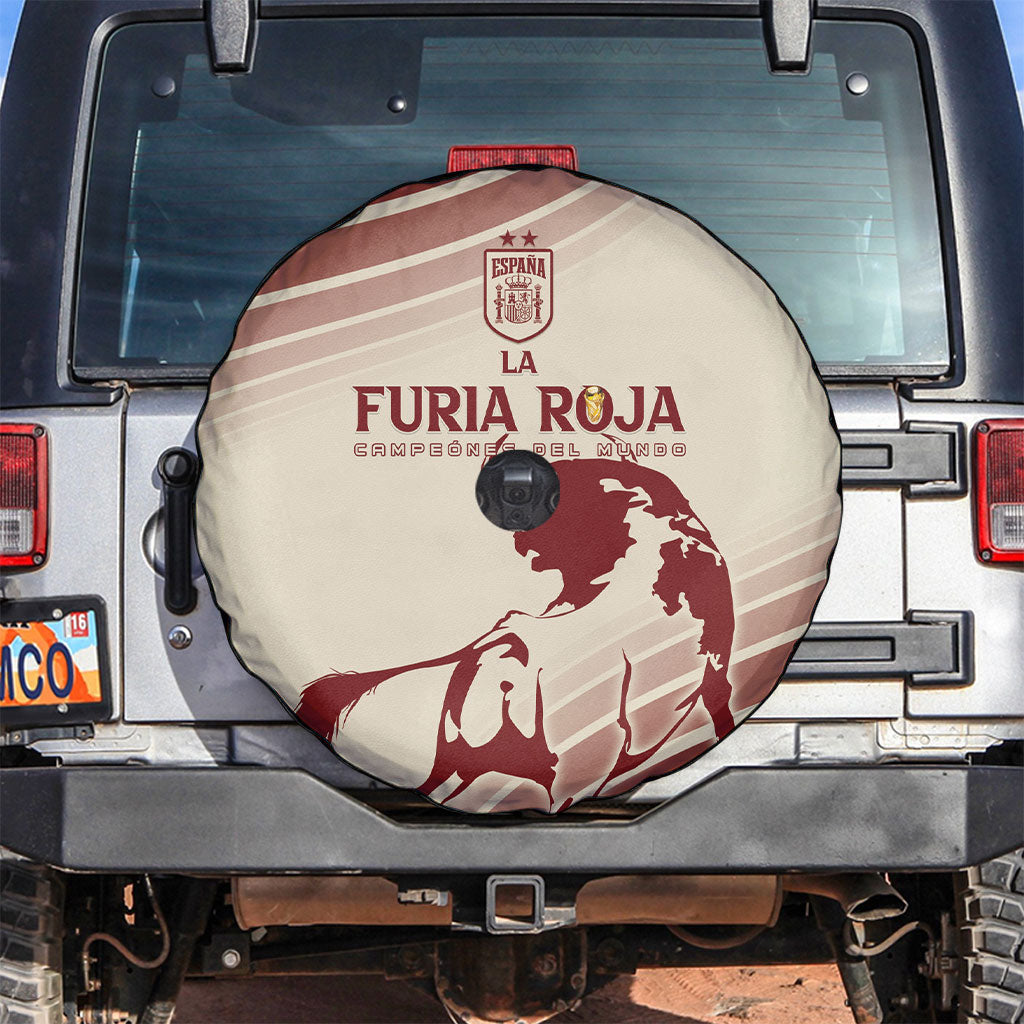 Spain La Roja Spare Tire Cover Campeones del Mundo - Away Color