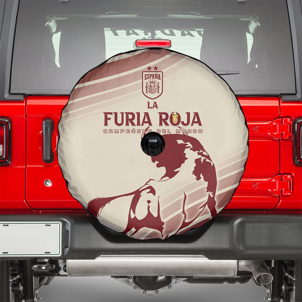 Spain La Roja Spare Tire Cover Campeones del Mundo - Away Color