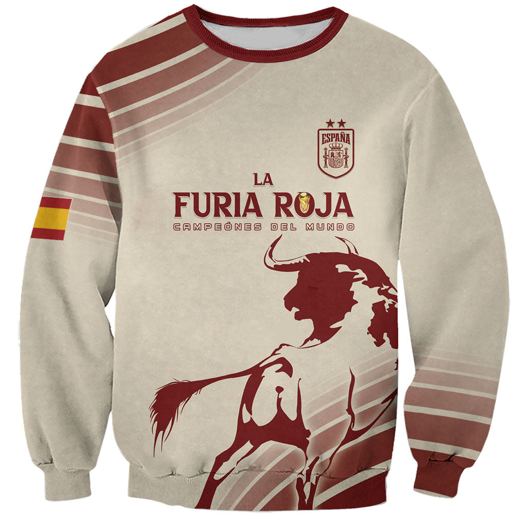 Spain La Roja Custom Sweatshirt Campeones del Mundo - Away Color