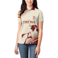 Spain La Roja Custom Women Polo Shirt Campeones del Mundo - Away Color