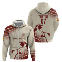 Spain La Roja Custom Zip Hoodie Campeones del Mundo - Away Color