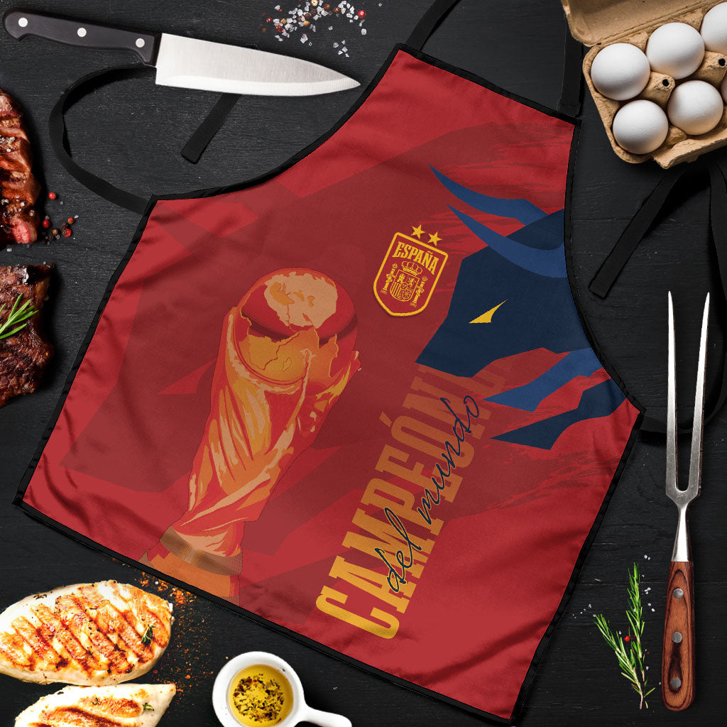 La Furia Roja Espana Apron Campeones del Mundo 2026