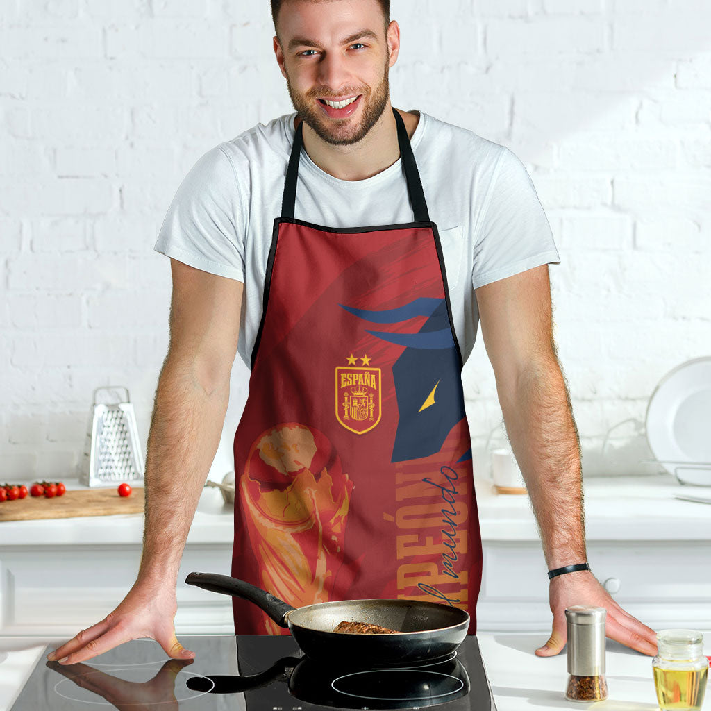 La Furia Roja Espana Apron Campeones del Mundo 2026